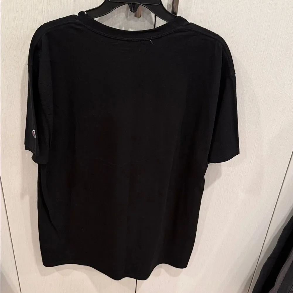 Champion Black Tee with Yellow and Blue Graphic - Picture 6 of 7